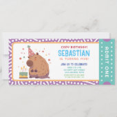 カピバラ誕生日チケット招待状 招待状 (正面)