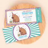 カピバラ誕生日チケット招待状 招待状