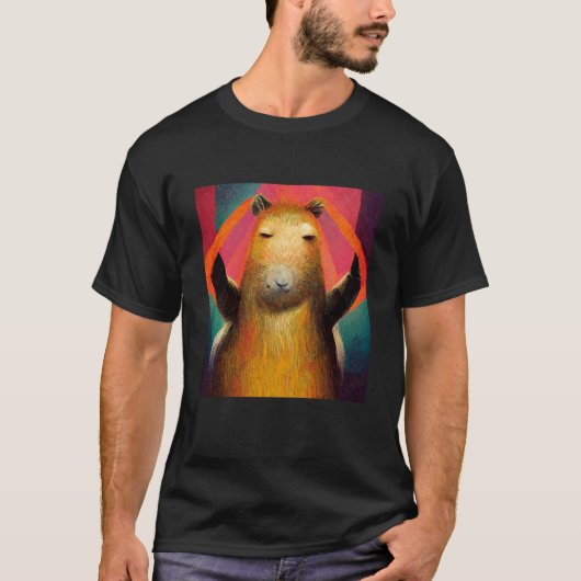カピバラ踊りケイピラダンスダンサー Tシャツ (正面)