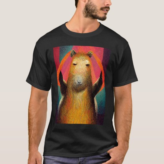 カピバラ踊りケイピラダンスダンサー Tシャツ (正面)