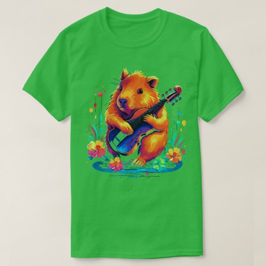 カピバラ遊のバイオリン Tシャツ (デザイン正面)