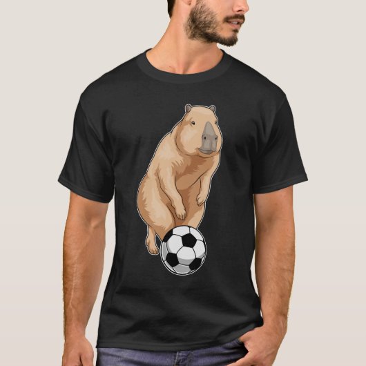 カピバラ選手サッカー Tシャツ (正面)