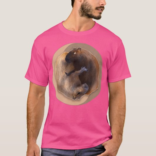 カピバラ陰陽タオカピバラ Tシャツ (正面)