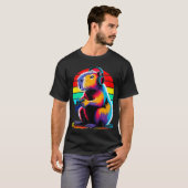 カピバラ面白いカピバラげっ歯類ビデオゲーム好き Tシャツ (正面フル)