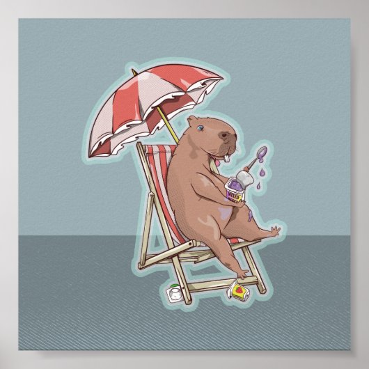 カピバラ食べヨーグルト ポスター (正面)