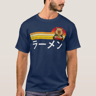 カピバラ食べ物ラーメンおもしろい食日本のべカピラ Tシャツ