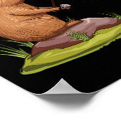 カピバラ魚釣り ポスター (角)