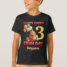 カピバラ3歳の誕生日おめでとう カスタムカピバラ 誕生日グッズ Tシャツ