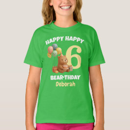 カピバラ6歳の誕生日おめでとう カスタムカピバラ Tシャツ