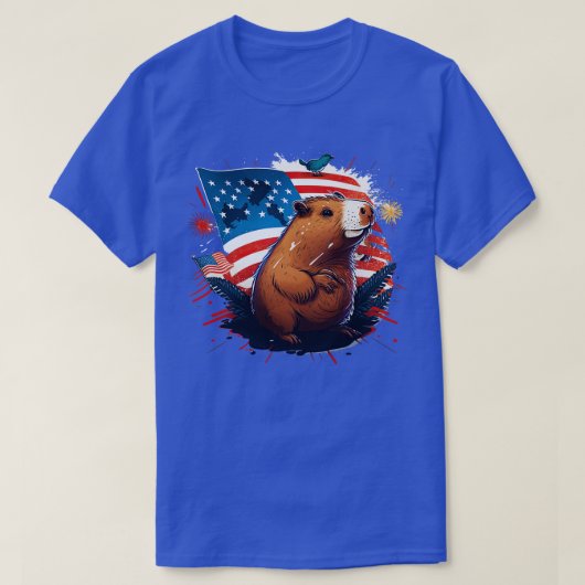 カピバラ7月4日 Tシャツ (デザイン正面)