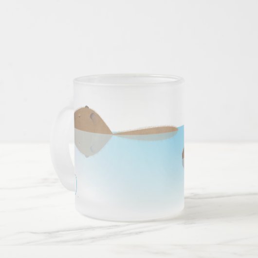 カピバラ&イニシャルフロストマグ フロストグラスマグカップ (正面左)