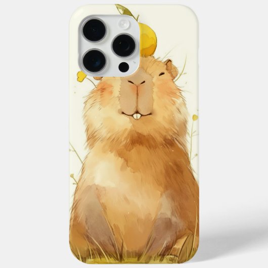 カピバラ オレンジ ユー グラッド Case-Mate iPhoneケース (裏面)
