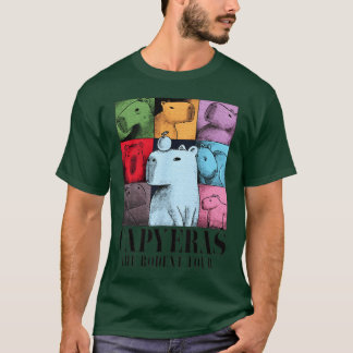 カピバラ カラー コンサートアニマル かわいい 男の子 Tシャツ