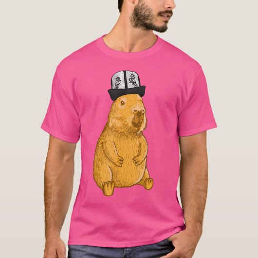 カピバラ・キルギスタン・ハット Tシャツ (正面)