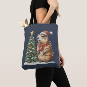 カピバラ クリスマス カピィ 動物好き Xmas トートバッグ