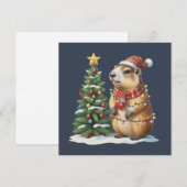 カピバラ クリスマス キャップ 動物好き クリスマス (正面/裏面)