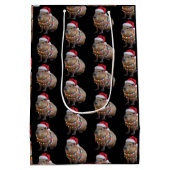 カピバラ クリスマス ライト  ホリデー キャッピー ミディアムペーパーバッグ (裏面)