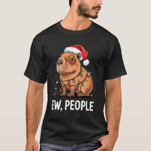 カピバラ クリスマス ライト 面白い イントロバーティ グッズ Tシャツ