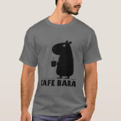 カピバラ コーヒー カフェ バラ 面白い カピ 可愛い カピバラ Tシャツ (正面)