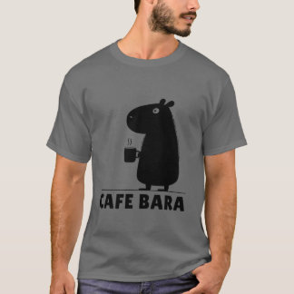 カピバラ コーヒー カフェ バラ 面白い カピ 可愛い カピバラ Tシャツ