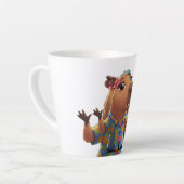 カピバラ コーヒー バラ ラテ マグカップ (左アングル)