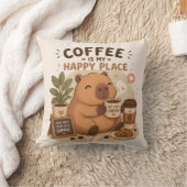 カピバラ コーヒー 幸せ クッション (ブランケット)