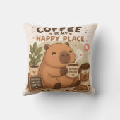 カピバラ コーヒー 幸せ クッション (裏面)