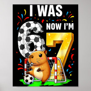 カピバラ サッカー 誕生日 おめでとう 6歳から7歳へ 面白い アニメ ポスター