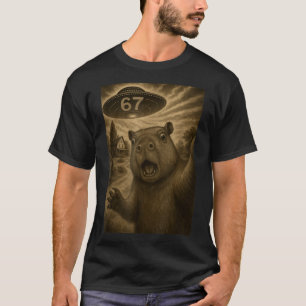 カピバラ セルフィー 67 ミーム  ふざけた UFO  Tシャツ