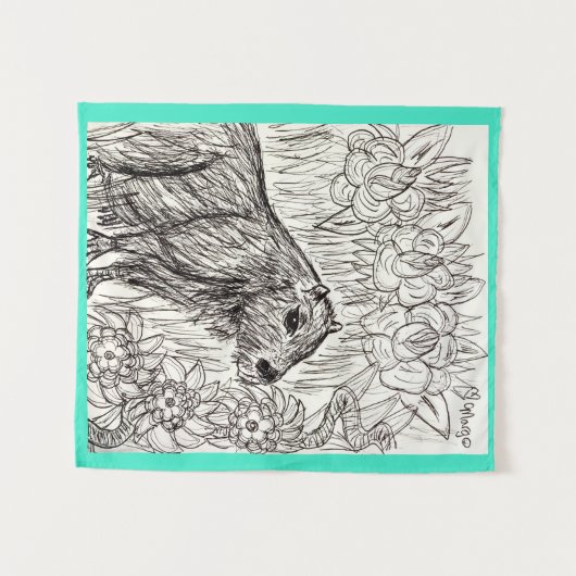 カピバラ タペストリー (正面(横))