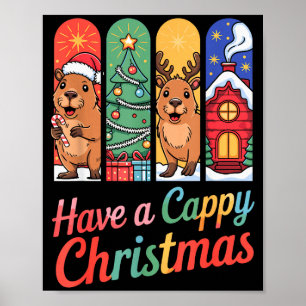 カピバラ トナカイ クリスマス カピバラのクリスマスを ポスター