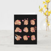 カピバラ バレンタイン おもしろい キャピ 動物愛好家 ユニ K カード (黄色い花)