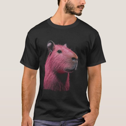 カピバラ ピンク Tシャツ (正面)