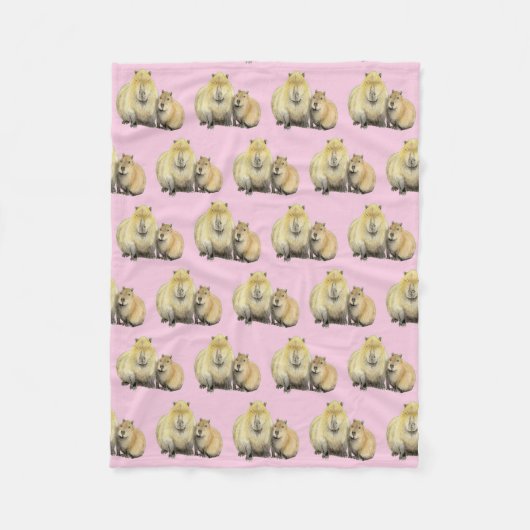 カピバラ フリースブランケット (正面)