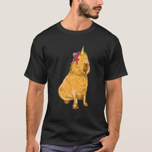 カピバラ・ユニコーン Tシャツ (正面)