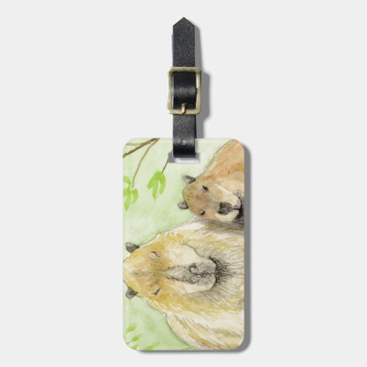 カピバラ ラゲッジタグ (正面縦)