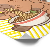 カピバラ ラーメン おもしろい ポスター (角)