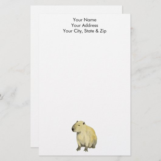 カピバラ 便箋 (正面/裏面)