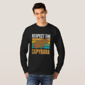 カピバラ 動物 ペット カピバラに敬意を Tシャツ (正面フル)