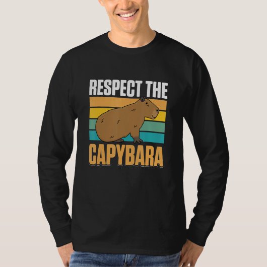 カピバラ 動物 ペット カピバラに敬意を Tシャツ (正面)