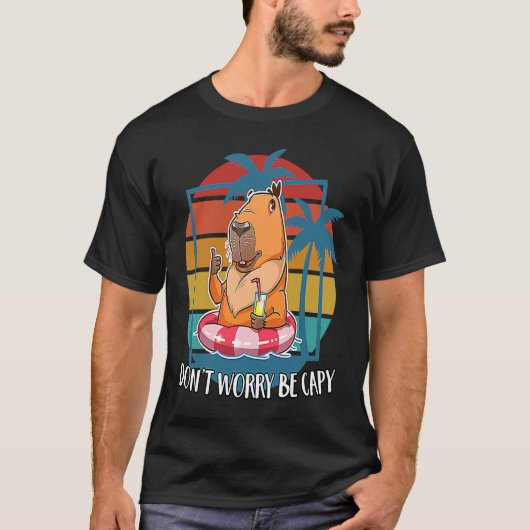 カピバラ 心配しないで カピィ カピバラ Tシャツ (正面)