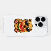 カピバラ 水蜜桃 涼しげ サマー iPhoneケース (裏面横)