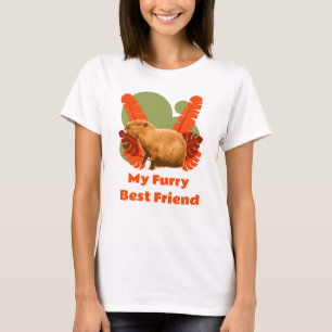 カピバラ 私の愛しいふわふわの友達 Tシャツ