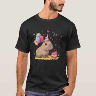 カピバラ 誕生日 パーティ 面白い カピバラ 動物 愛好家 Tシャツ