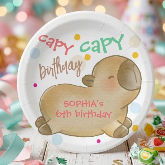 カピバラ 誕生日 ペーパープレート