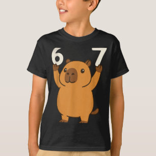 カピバラ 67 おもしろ ミーム シックス セブン Tシャツ