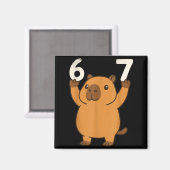 カピバラ 67 ミーム 67 楽しい  マグネット (正面/裏面)