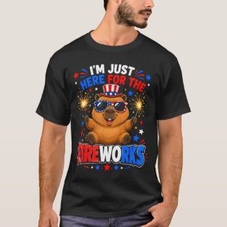 カピバラ 7月4日 私は花火のためだけにここにいます Tシャツ