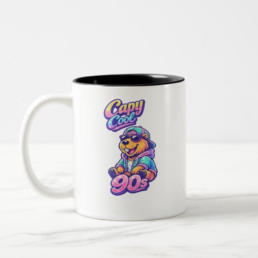 カピバラ 90年代風 レトロ ネオン カピィ マグカップ (左)