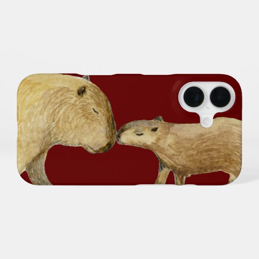 カピバラ iPhone 16ケース (裏面横)
